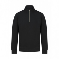 Sweat-shirt col zippé unisexe