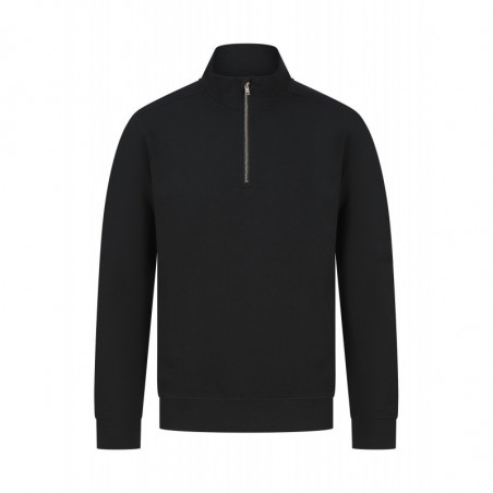 Sweat-shirt col zippé unisexe