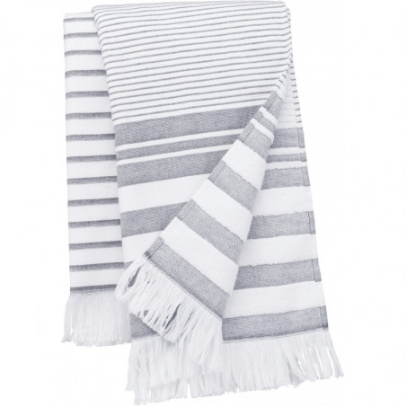 Fouta rayée avec franges