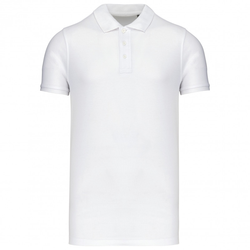 Polos coton piqué bio manches courtes homme