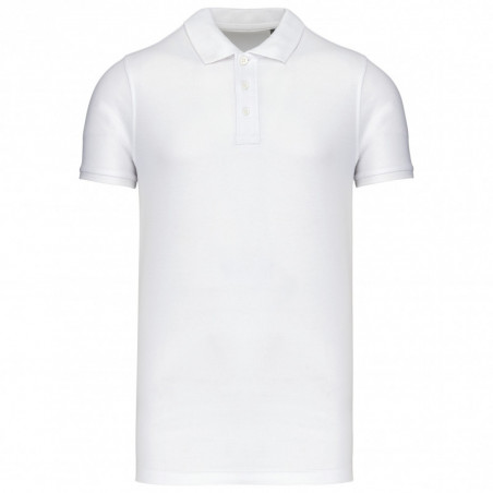 Polos coton piqué bio manches courtes homme