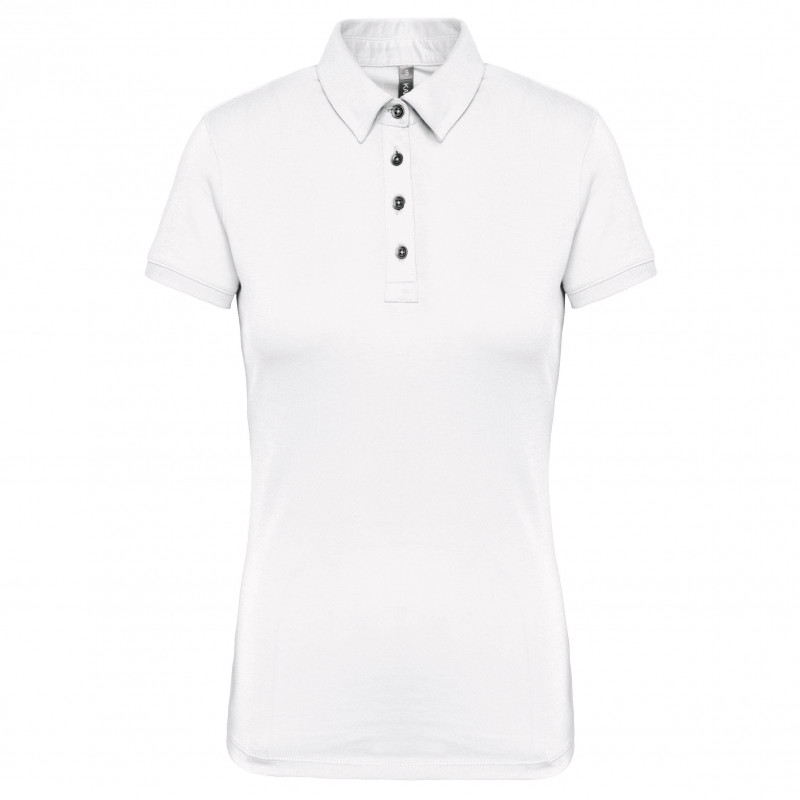 Polo jersey manches courtes femme