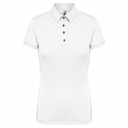 Polo jersey manches courtes femme