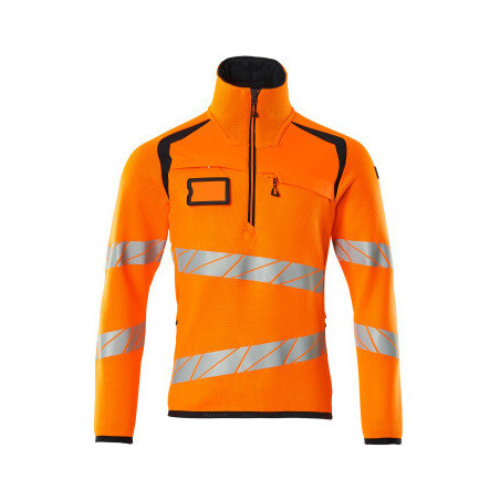 Pull demi-zippé - Premium   Coupe moderne  bicolore  - ACCELERATE SAFE MASCOT®