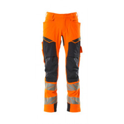 Pantalon avec poches genouillères - ULTIMATE STRETCH   hydrofuge  bicolore - ACCELERATE SAFE MASCOT®