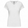 T-shirt col V manches courtes femme