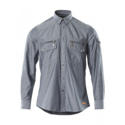 Chemise - Premium   chambray  doublure filet - CROSSOVER MASCOT®