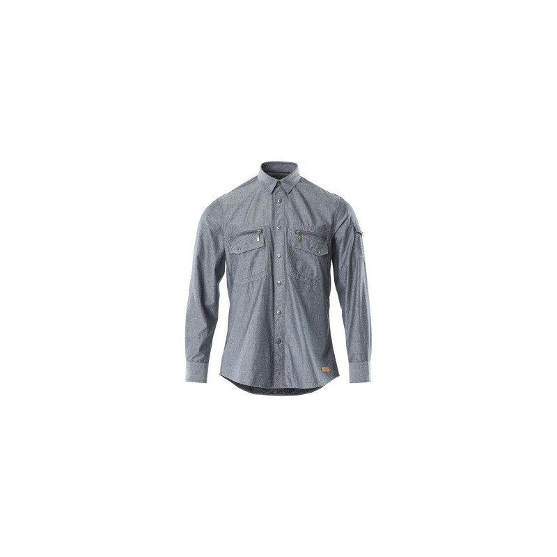 Chemise - Premium   chambray  doublure filet - CROSSOVER MASCOT®