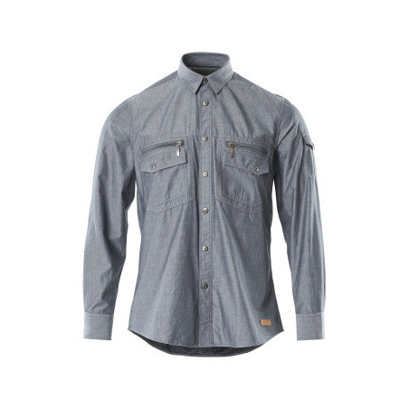 Chemise - Premium   chambray  doublure filet - CROSSOVER MASCOT®