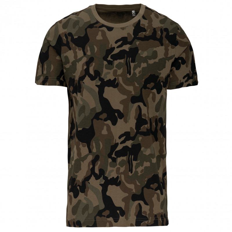 T-shirt camo manches courtes homme