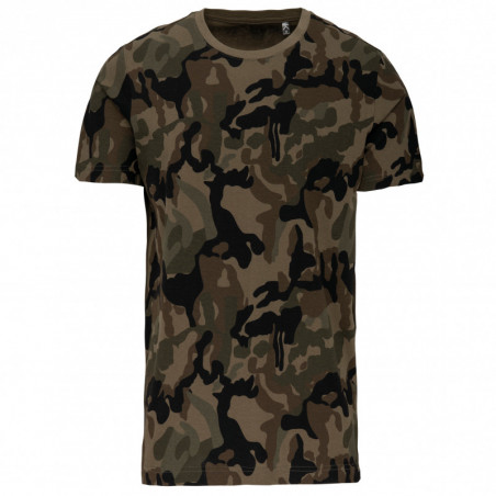 T-shirt camo manches courtes homme