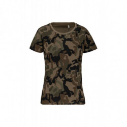 T-shirt camo manches courtes femme