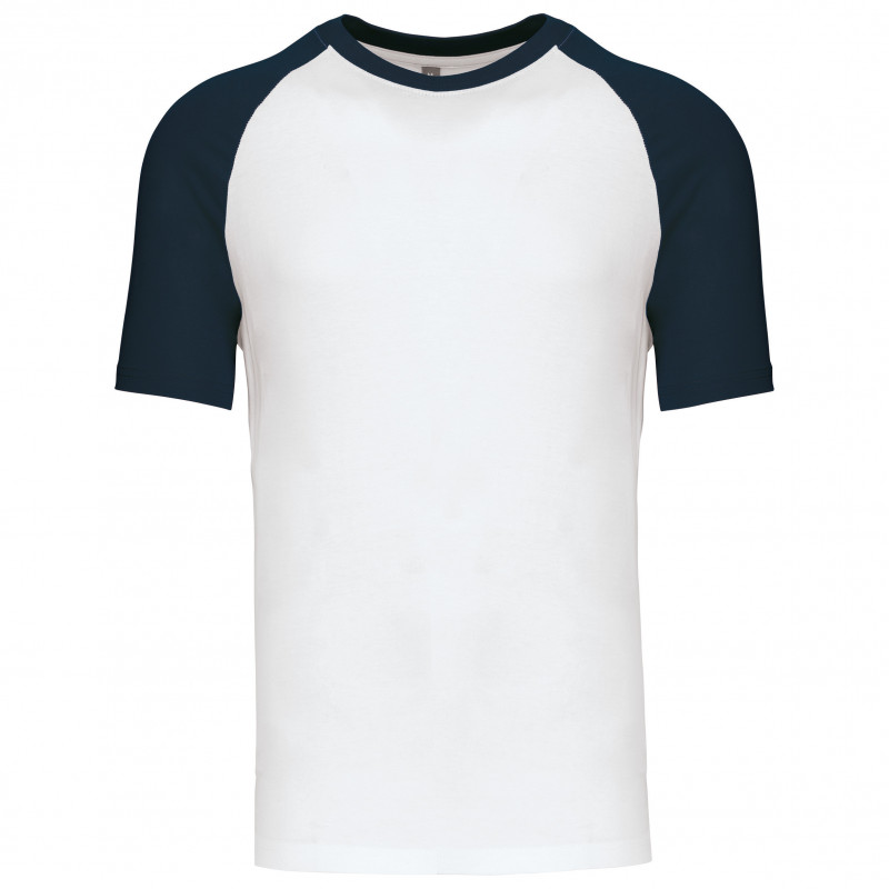 Baseball  t-shirt bicolore manches courtes