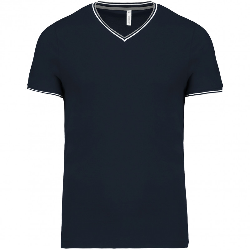 T-shirt maille piquée col V homme