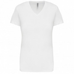 T-shirt col V manches courtes femme