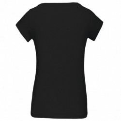 T-shirt col bateau manches courtes femme