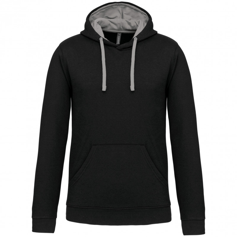 Sweat-shirt capuche contrastée homme