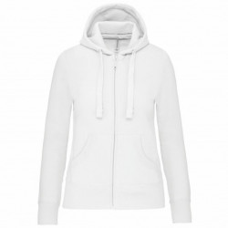 Sweat-shirt zippé capuche femme