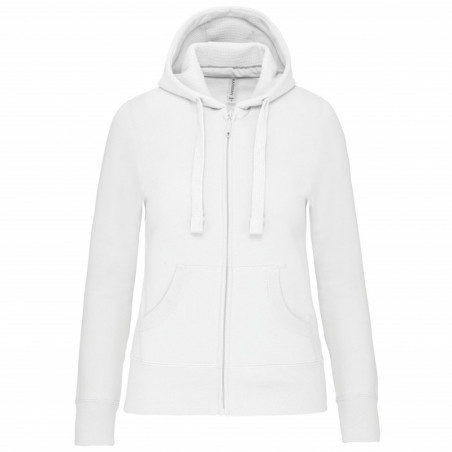 Sweat-shirt zippé capuche femme