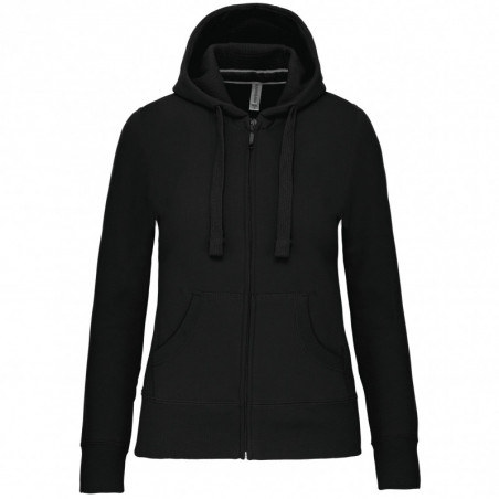 Sweat-shirt zippé capuche femme