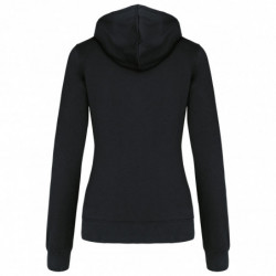 Sweat-shirt capuche contrastée femme