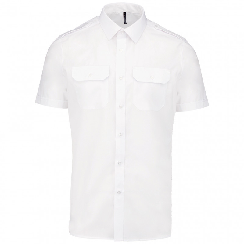 Chemise pilote manches courtes homme