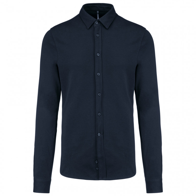 Chemise maille piquée manches longues