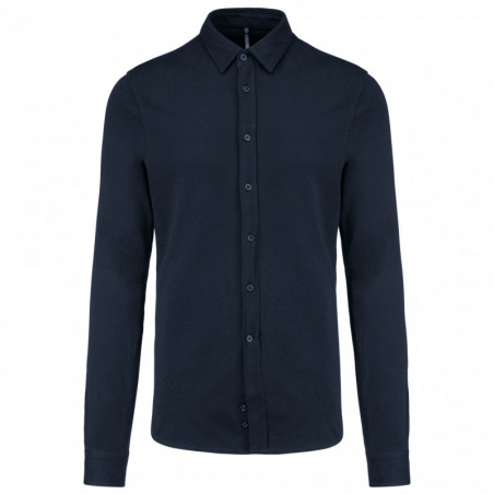 Chemise maille piquée manches longues