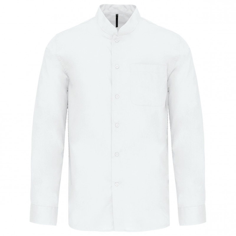 Chemise col mao manches longues