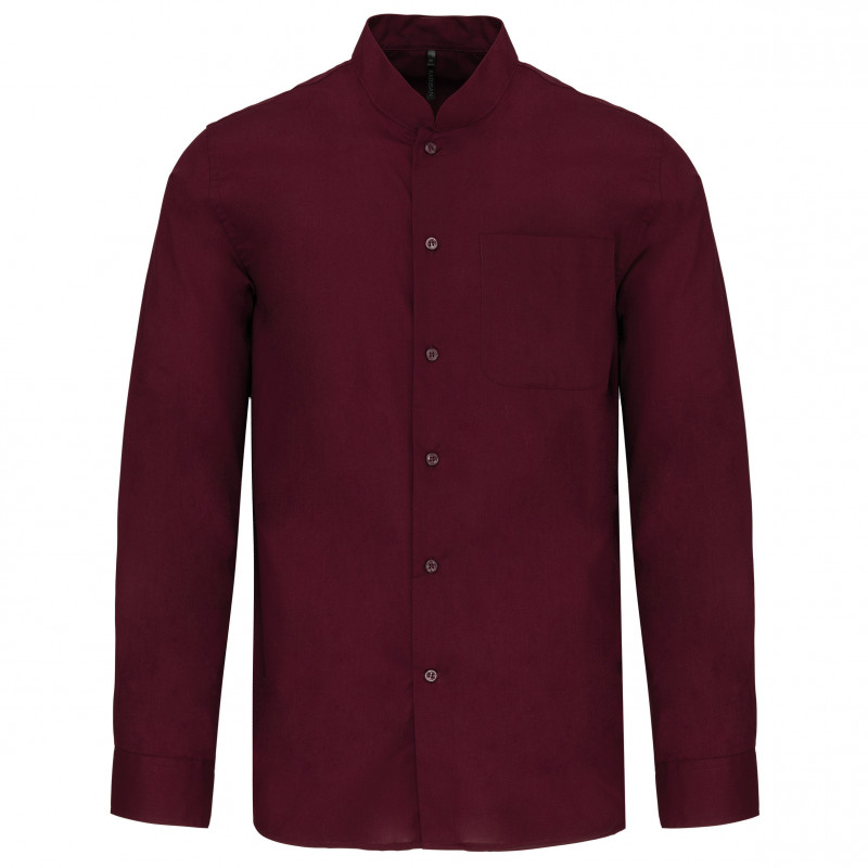 Chemise col mao manches longues