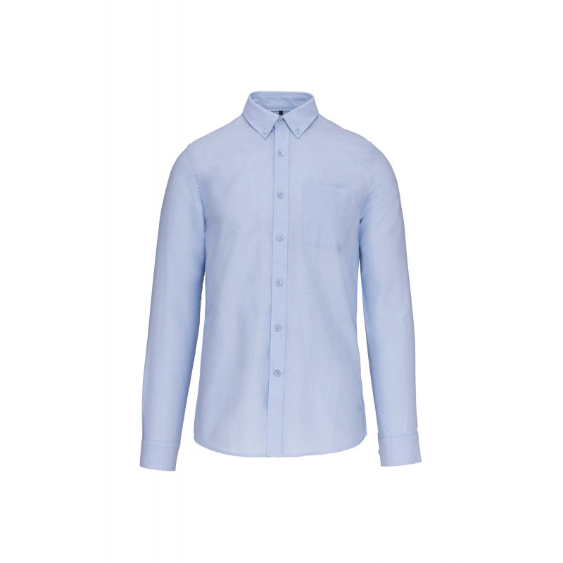 Chemise Oxford lavée manches longues