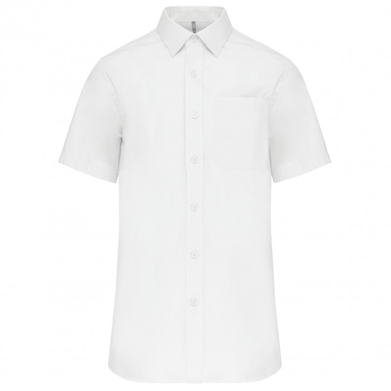 Chemise popeline manches courtes