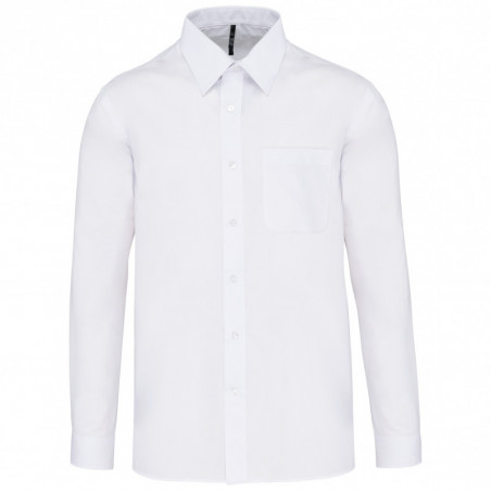 Chemise popeline polycoton entretien facile homme