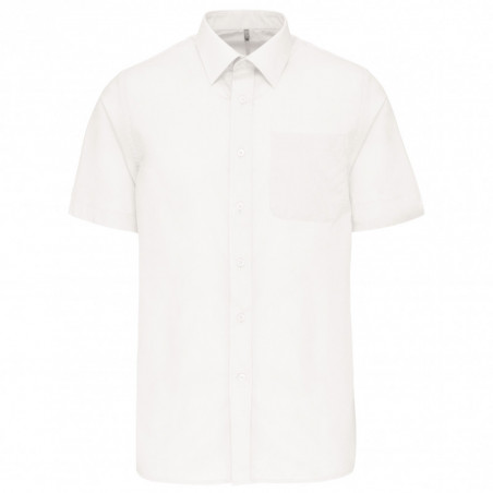 Chemise popeline polycoton manches courtes entretien facile homme