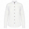 Chemise lin et coton manches longues femme