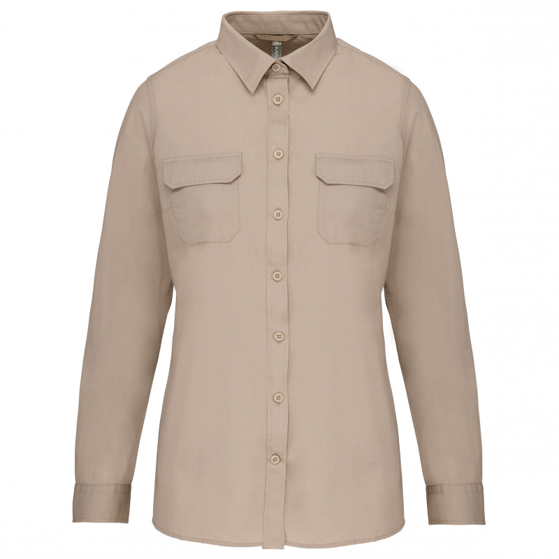 Chemise safari manches longues femme