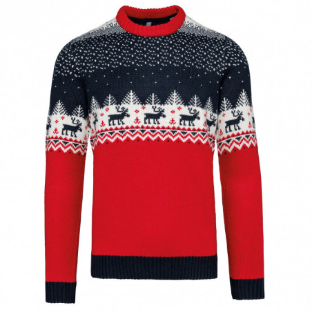 Pullover col rond de Noël unisexe