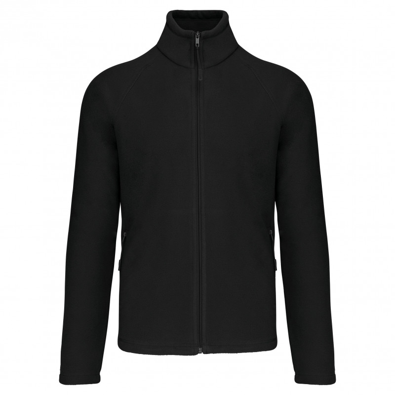 Veste micropolaire zippée manches raglan homme