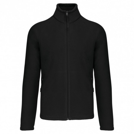 Veste micropolaire zippée manches raglan homme