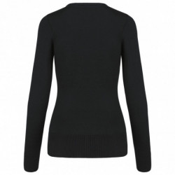 Pull col V femme