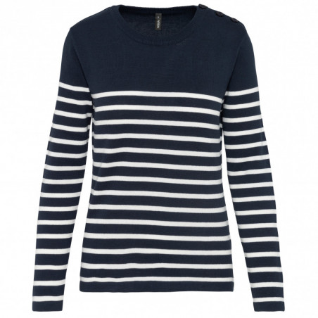 Pull marin femme