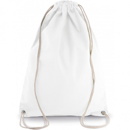 Sac à dos en coton avec cordelettes