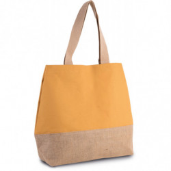 Sac shopping en toiles de coton et jute