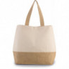 Sac shopping en toiles de coton et jute