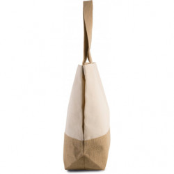 Sac shopping en toiles de coton et jute