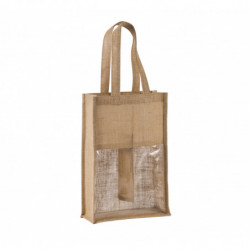 Sac porte-bouteilles en jute