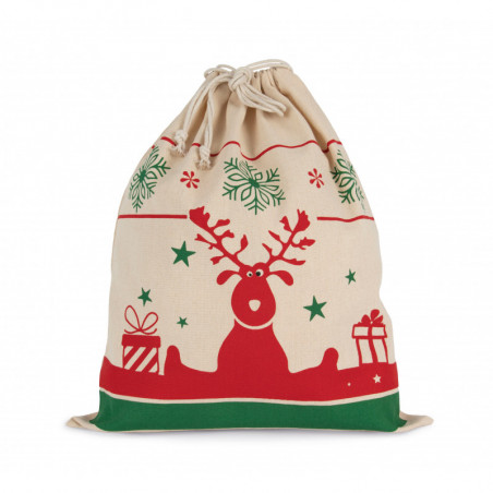 Sac avec cordon motifs de Noël