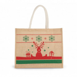 Sac shopping avec motifs de Noël