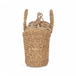 Sac panier demi-lune en jonc de mer