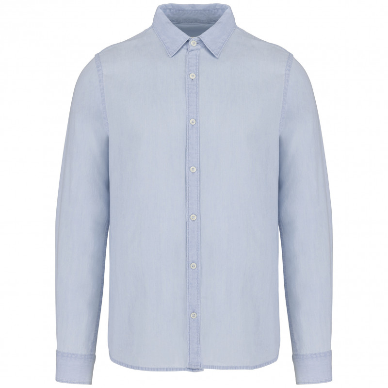 Chemise écoresponsable délavée coton twill homme